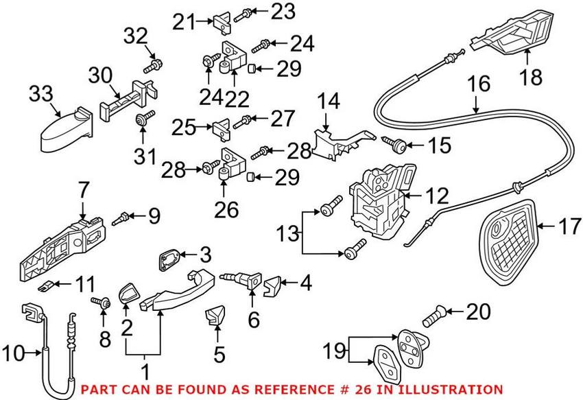 Audi Door Hinge 8W0833403A